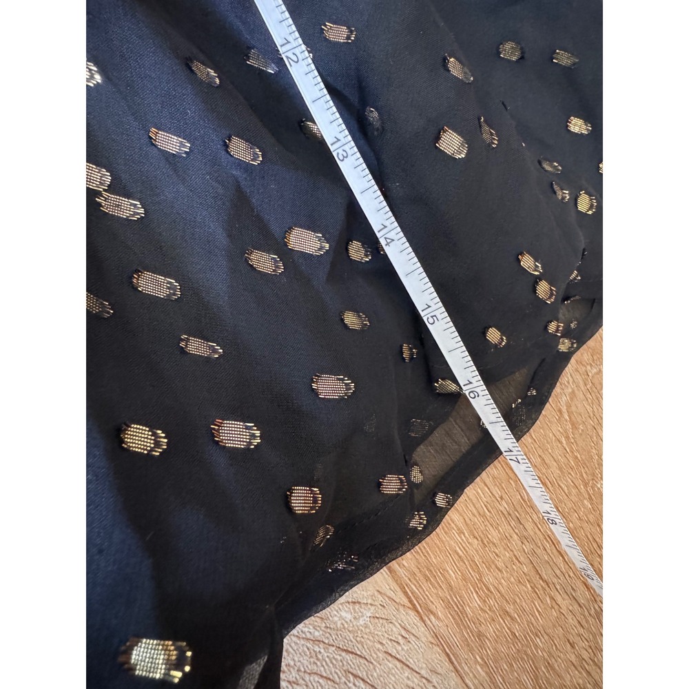 Shoshanna Black Gold Metallic Silk Polka Dot Strapless Peplum Top Size 0 - Picture 7 of 8
